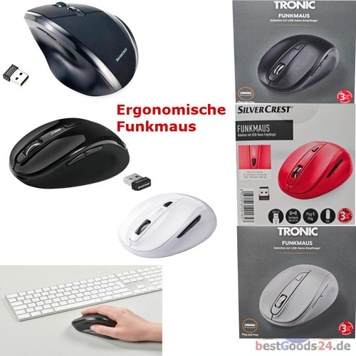 Ergonomische funkmaus kabellos - funkmaus,